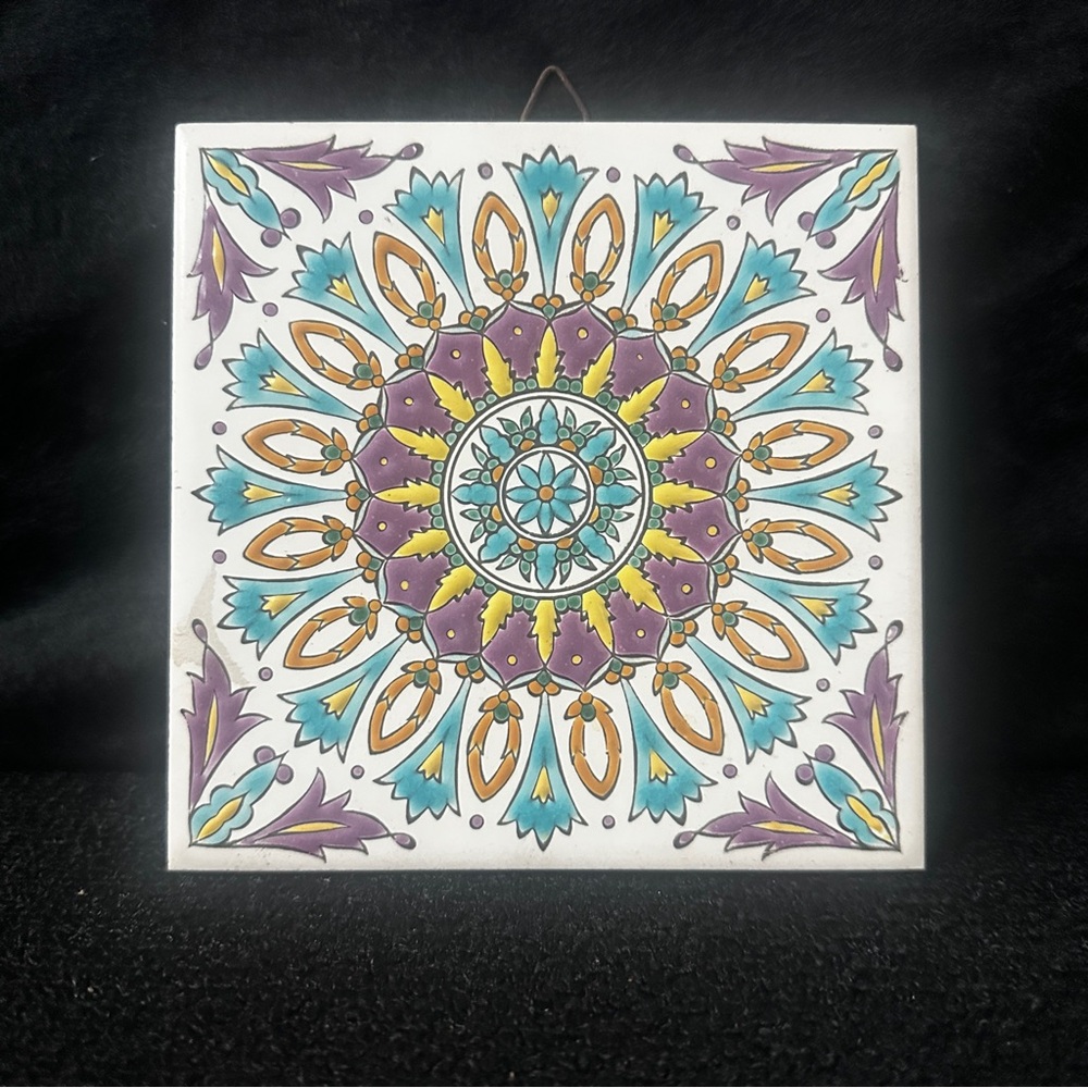 Vintage Handmade Ceramic Tile